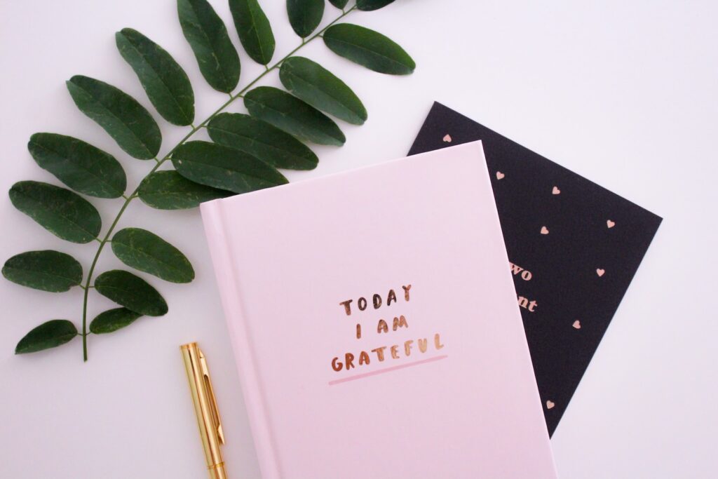 Gratitude journal to help with mental well being